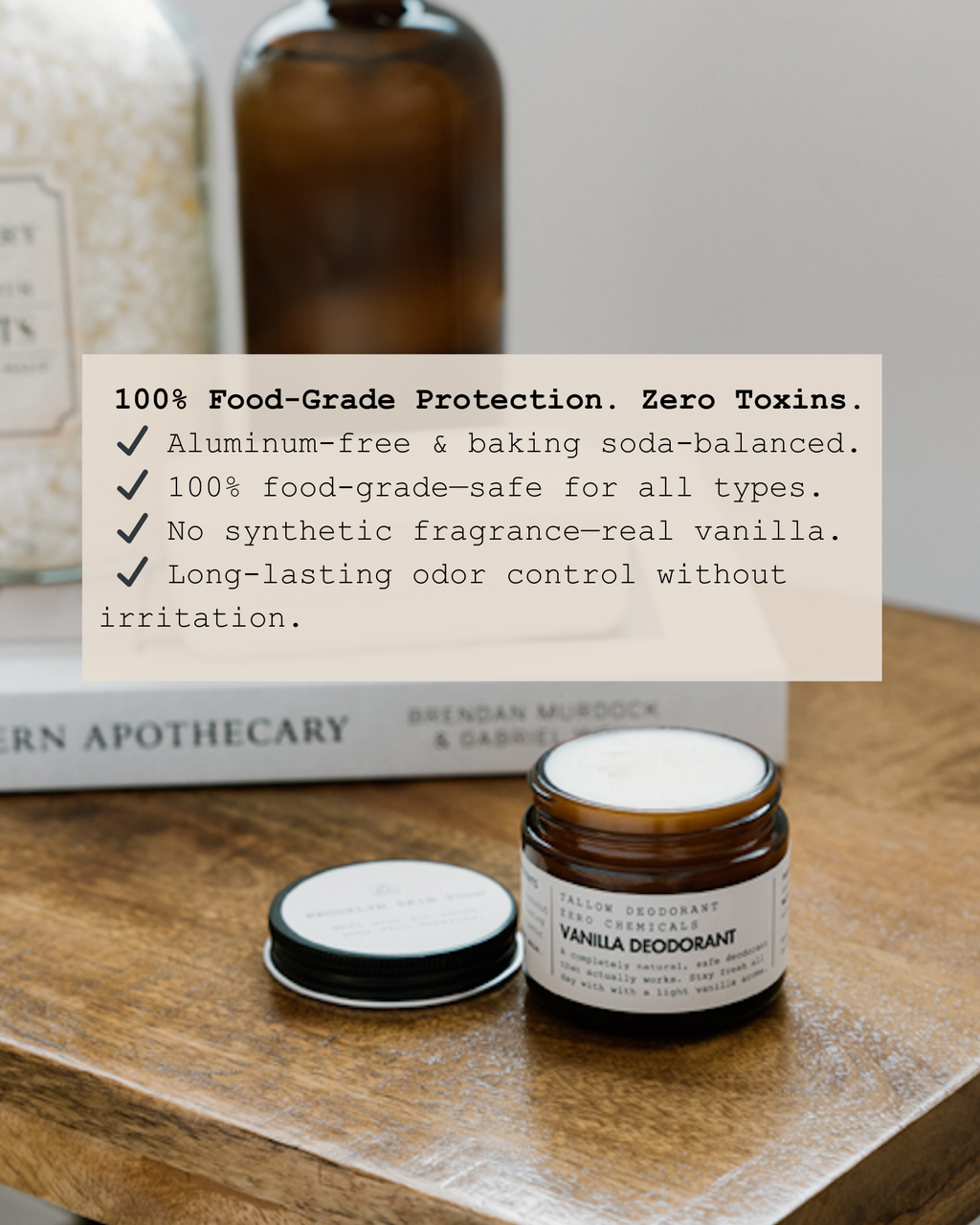 Vanilla Grass-Fed Tallow Deodorant
