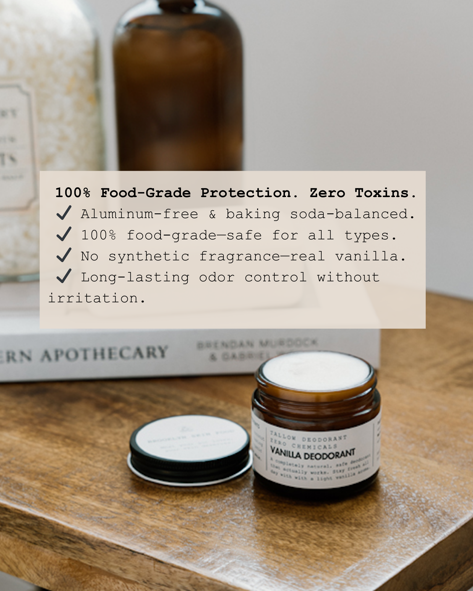Vanilla Grass-Fed Tallow Deodorant